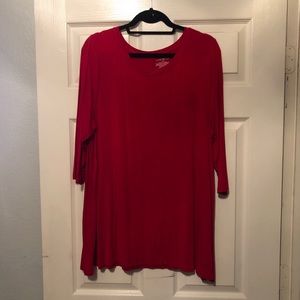 Red blouse from Lane Bryant
